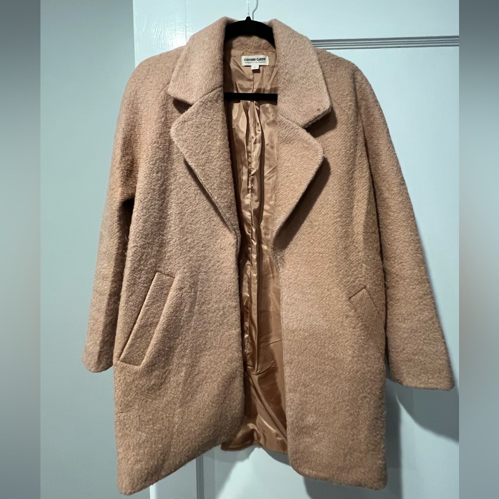 Cotton Candy Women’s Single Breasted Beige Coat